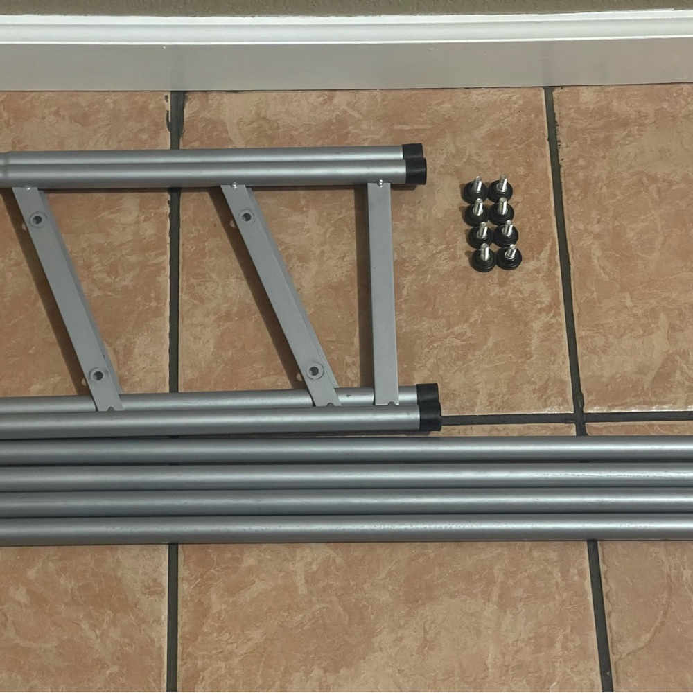 Silver 2-Tier Metal Heals Shoe Rack - Picture 8 of 8
